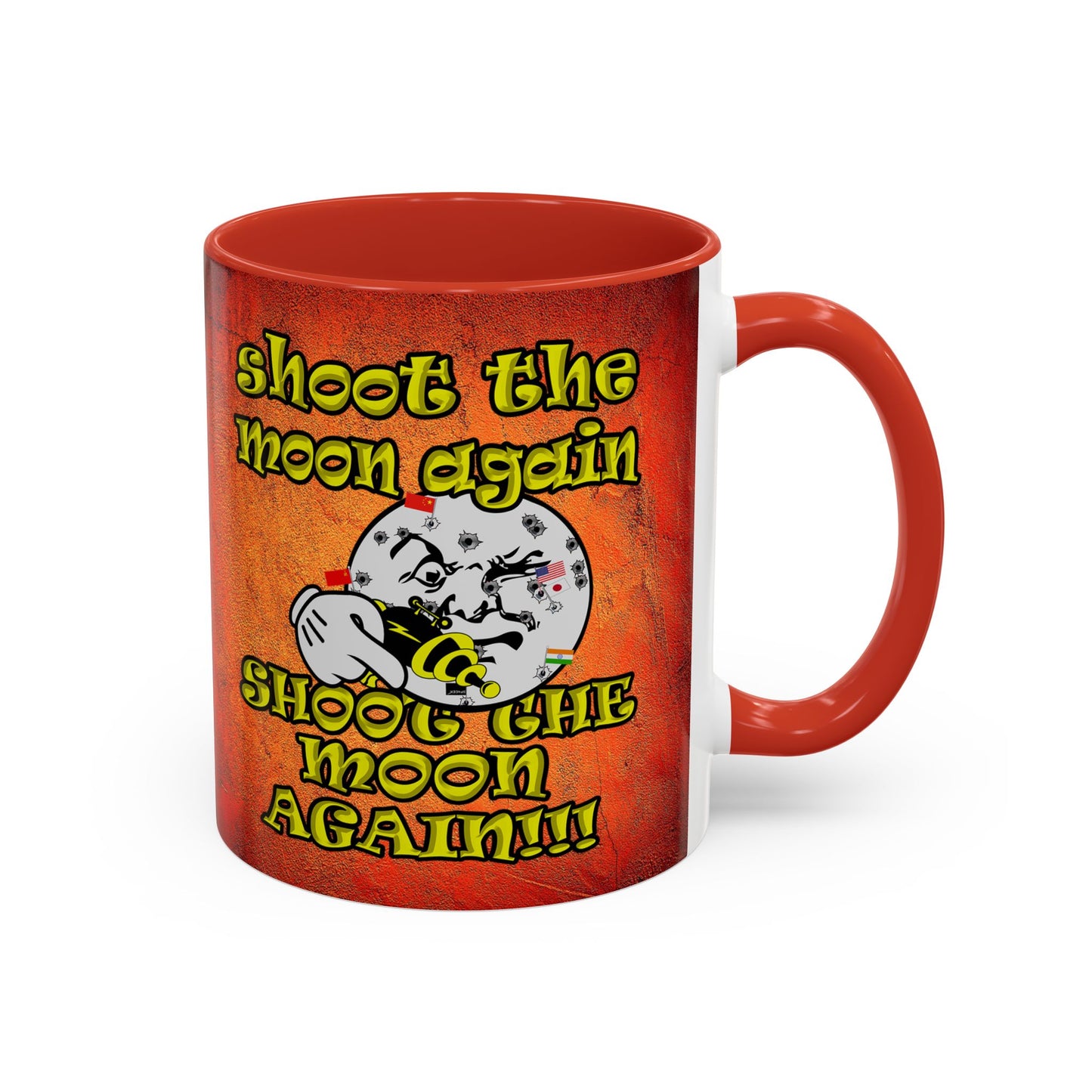 shoot the moon again - Accent Mug (burnt orange)