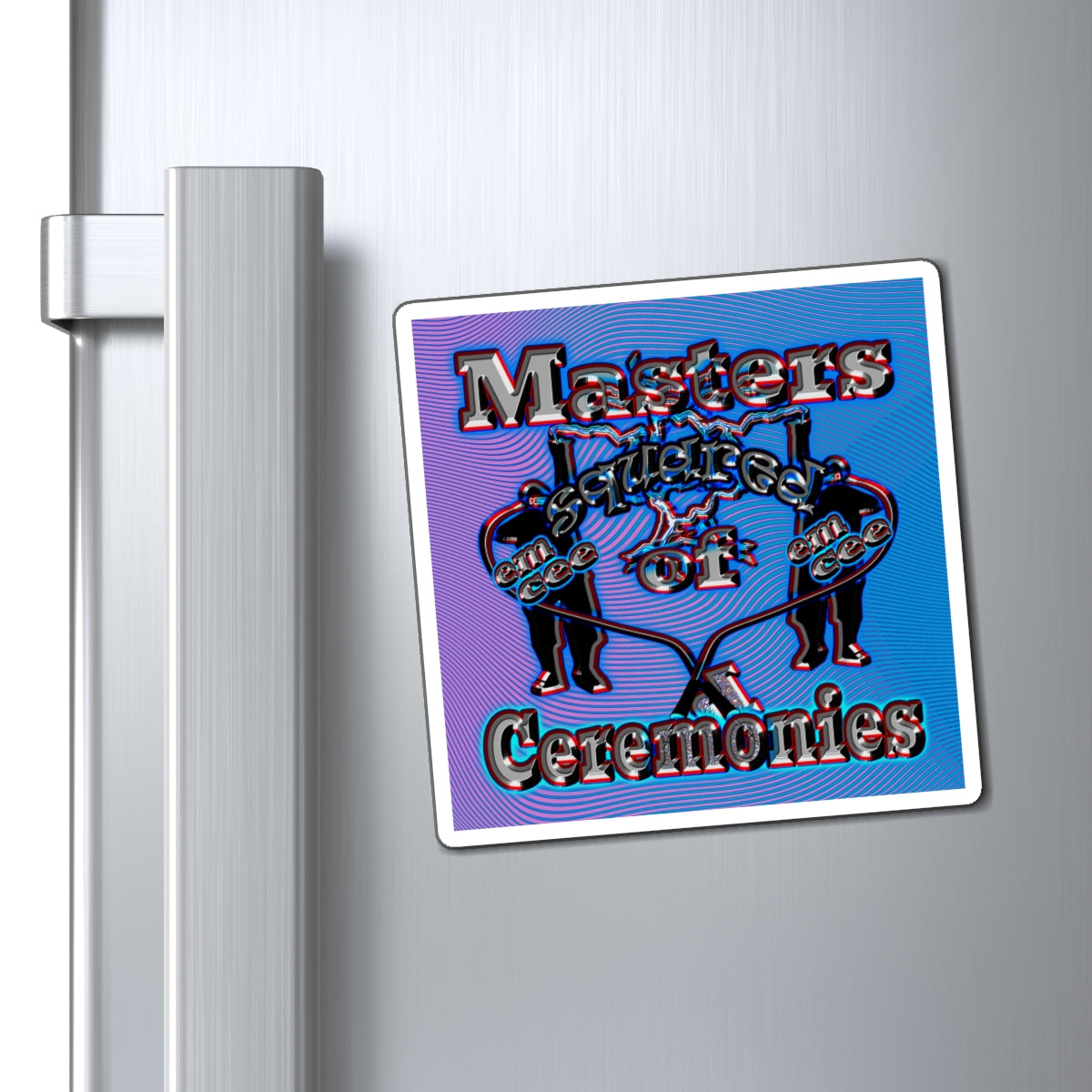 em cee squared - Magnets - (light blue-purple wave)