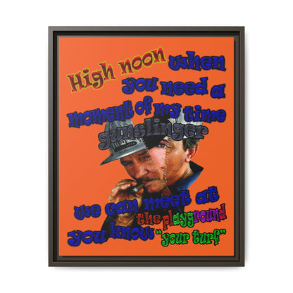 high noon - framed canvas art (orange)