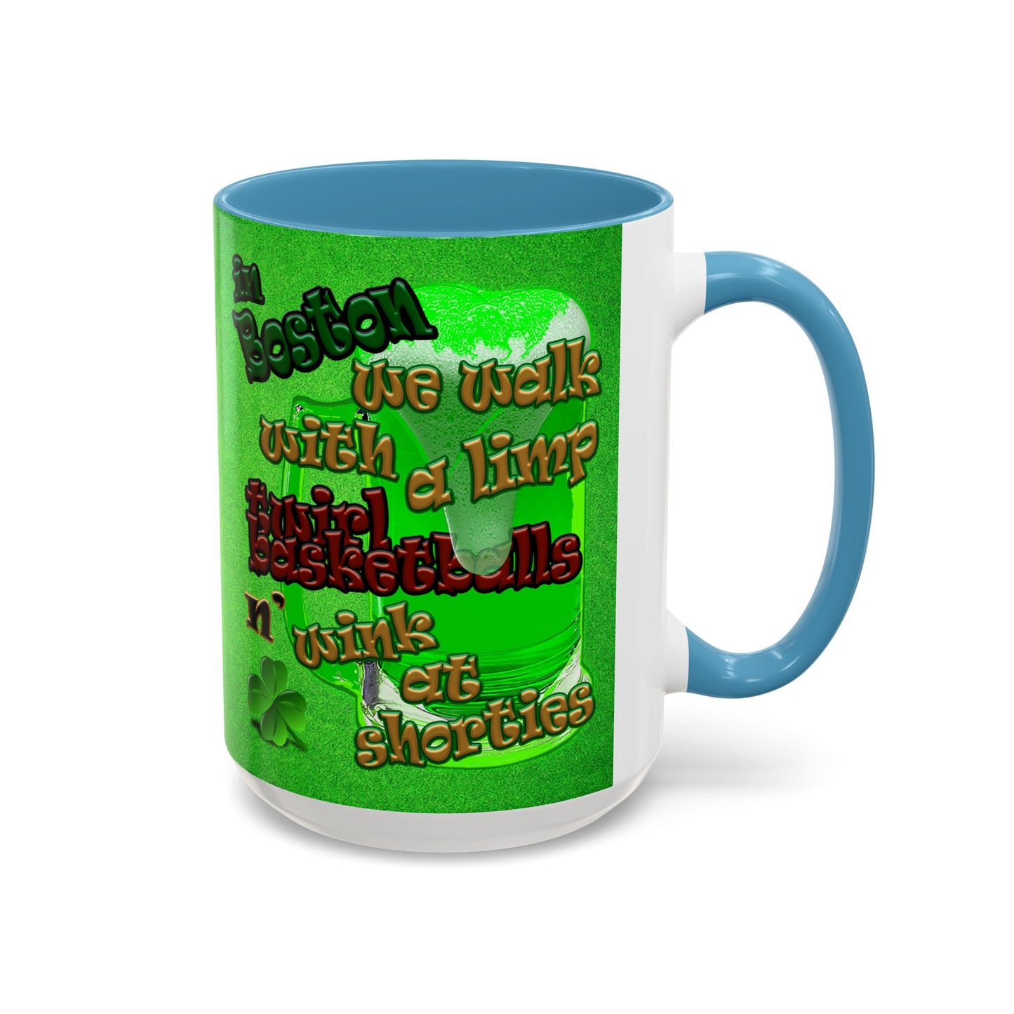 celtics logo - Accent Mug (green turf)