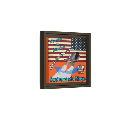 shoot for the stars - framed canvas art (orange)