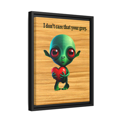 I don't care that your grey - framed canvas art (butterscotch wood finish)
