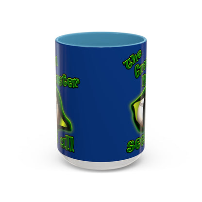 green monster - Accent Mug (dark blue)