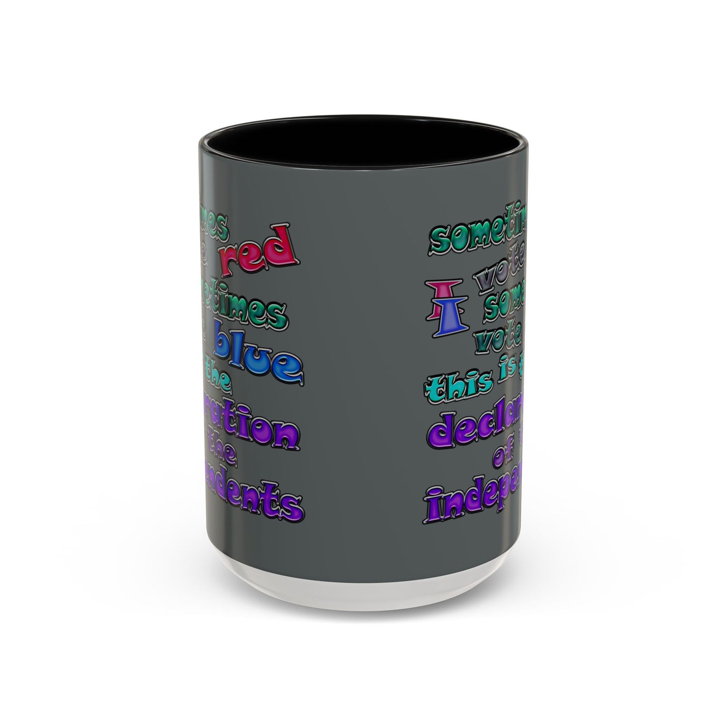 declaration of the independents - Accent Mug (dark grey)