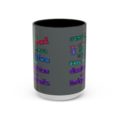 declaration of the independents - Accent Mug (dark grey)