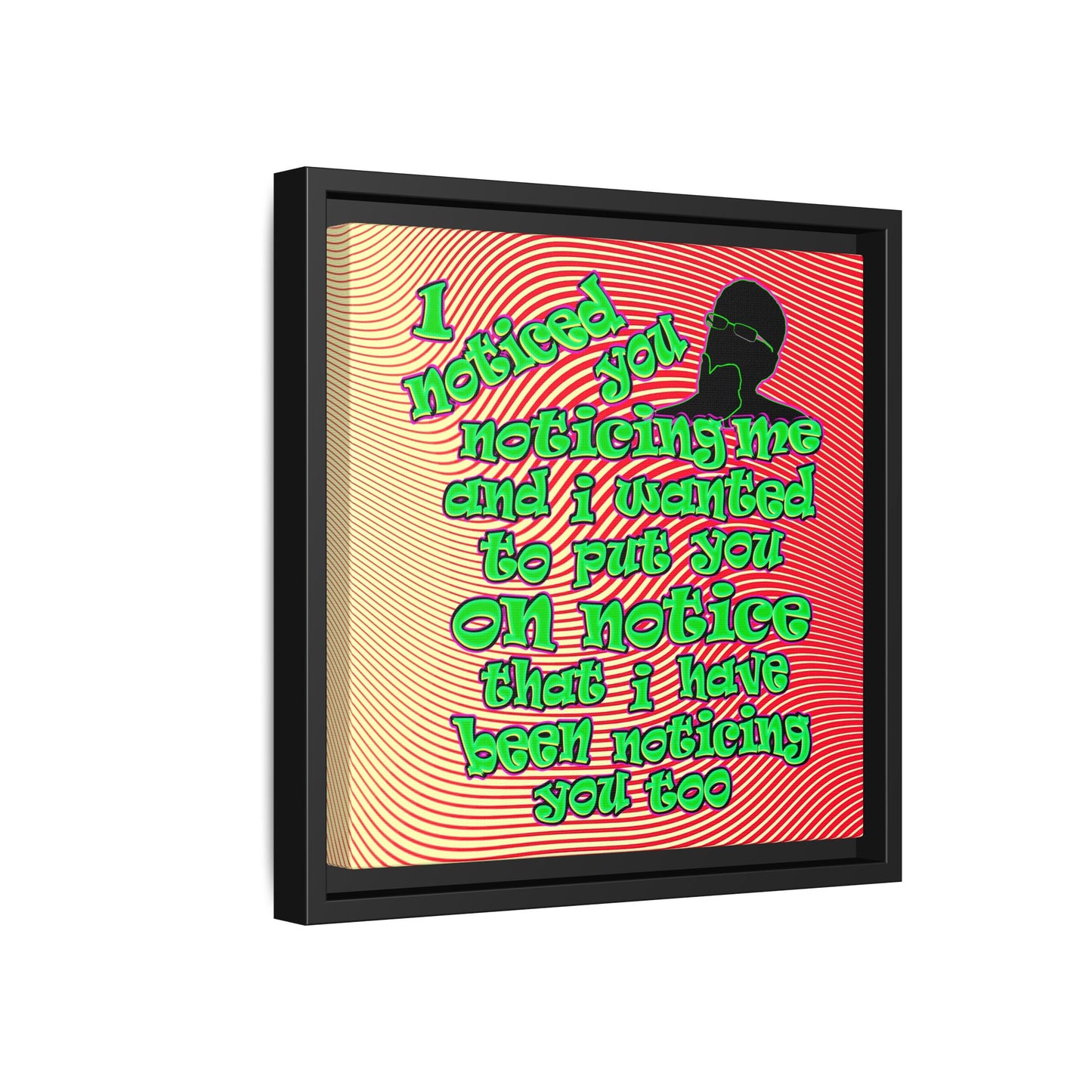 noticed you noticing - framed canvas art (yellow-orange wave)