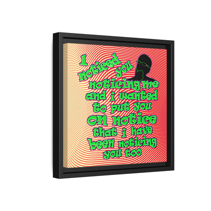 noticed you noticing - framed canvas art (yellow-orange wave)