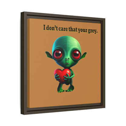 I don't care that your grey - framed canvas art (light brown)