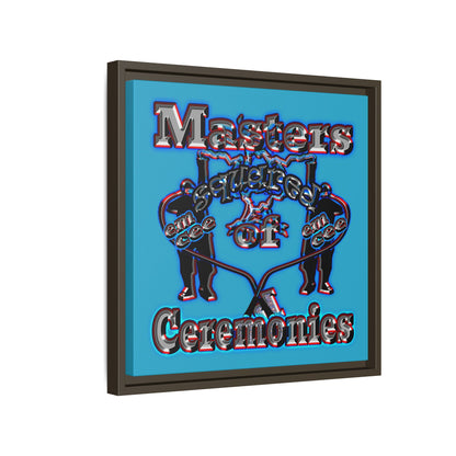 em cee squared - framed canvas art (turquoise)