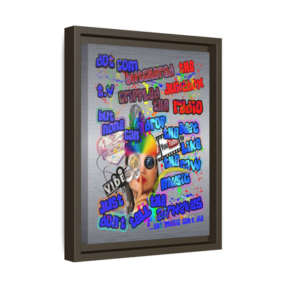 drop the beat - framed canvas art (brushed nickel)