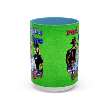 rw&b lives matter - Accent Mug (green turf)