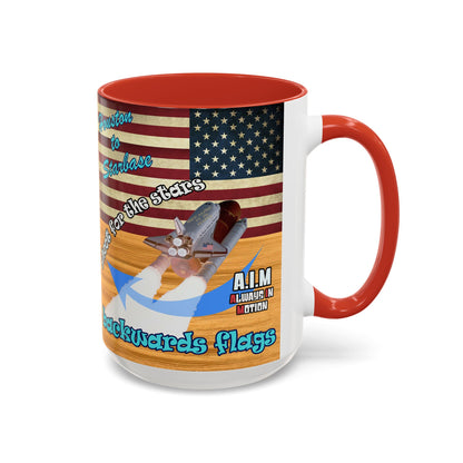 shoot for the stars - Accent Mug (butterscotch wood finish)