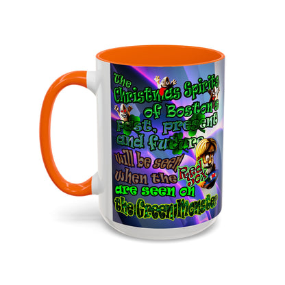 christmas spirits of boston - Accent Mug (grey-pink wave)