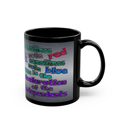 declaration of the independents - Black Mug (brushed nickel)