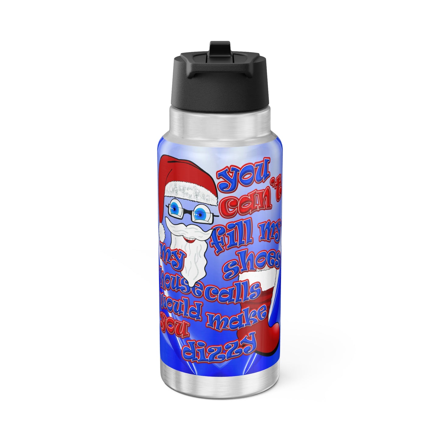 santa's shoes - Gator Tumbler, 32oz  (blue-white wave)