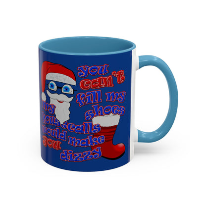 santa's shoes - Accent Mug (dark blue)