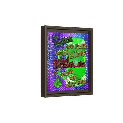 celtics logo - framed canvas art (purple wave)