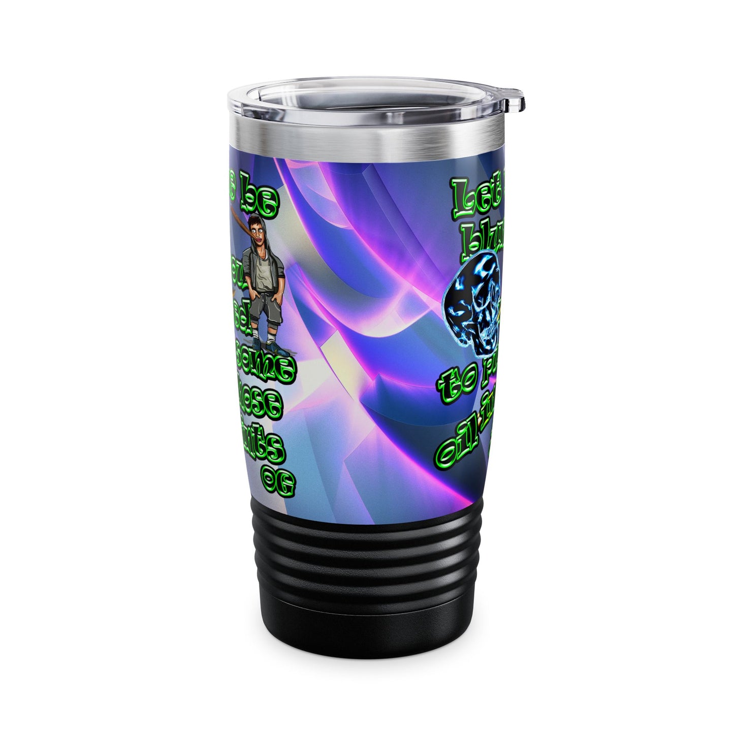 og - Ringneck Tumbler, 20oz (grey-pink wave)