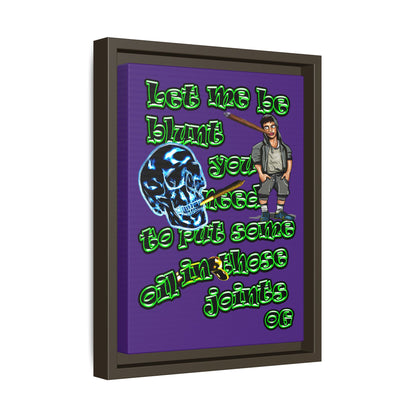 og - framed canvas art (purple)