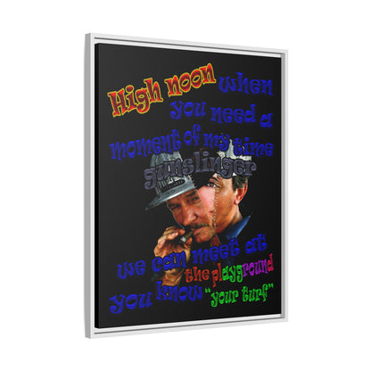 high noon - framed canvas art (black)