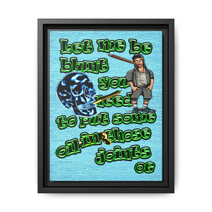 og - framed canvas art (faded blue)