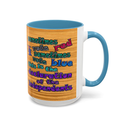 declaration of the independents - Accent Mug (butterscotch wood finish)
