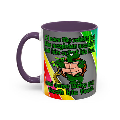 turtle race - Accent Mug (rainbow split)