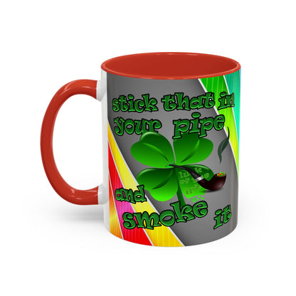 celtics logo - Accent Mug (rainbow split)