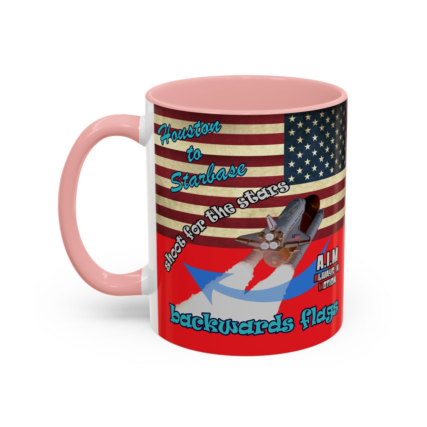 shoot for the stars - Accent Mug (red)