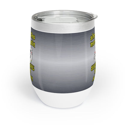 shoot the moon again - Chill Wine Tumbler (brushed nickel)