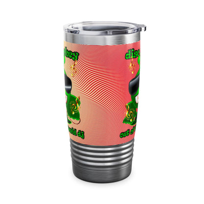 disc jockey - Ringneck Tumbler, 20oz (yellow-orange wave)