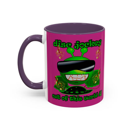 disc jockey - Accent Mug (pink)