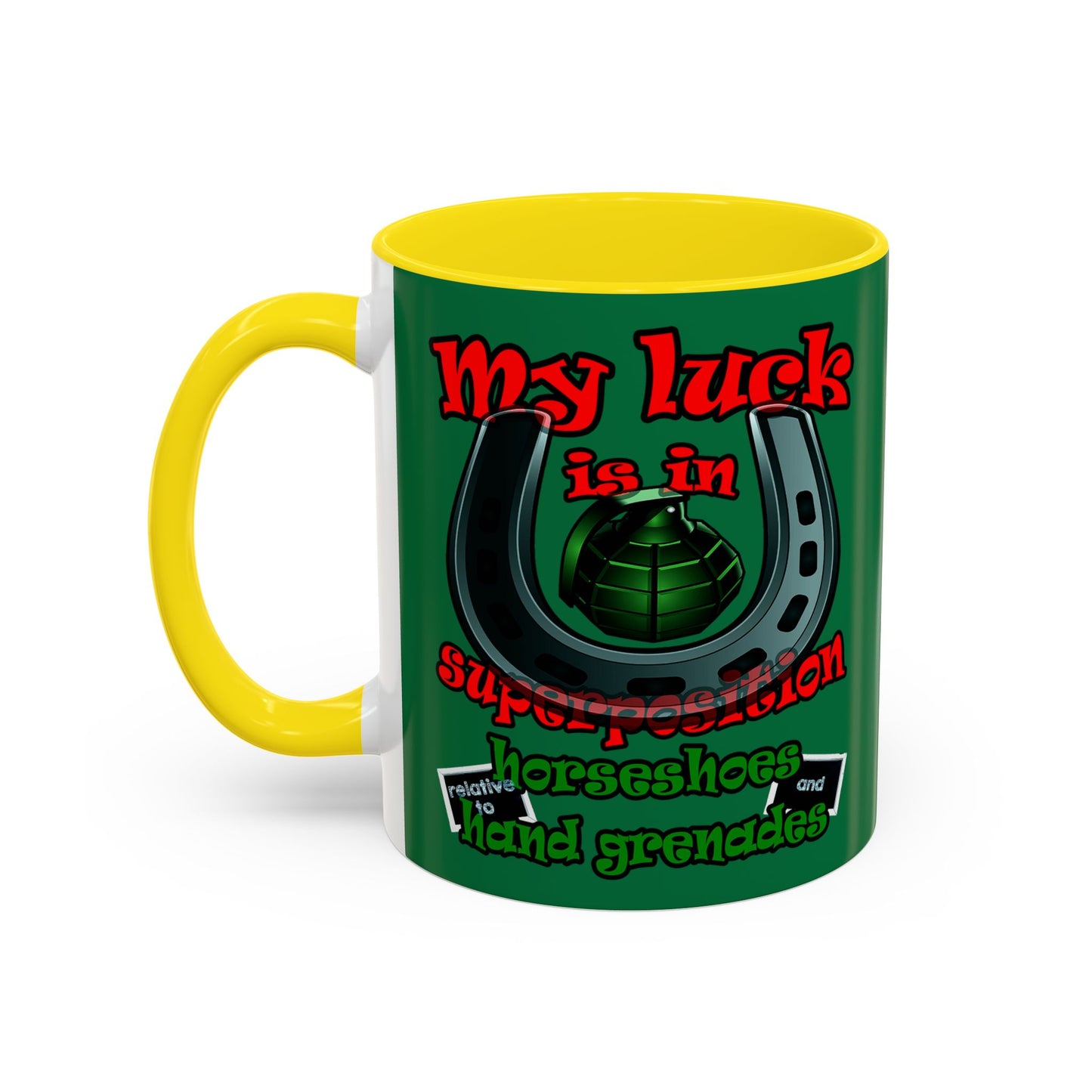 my luck - Accent Mug (dark green)
