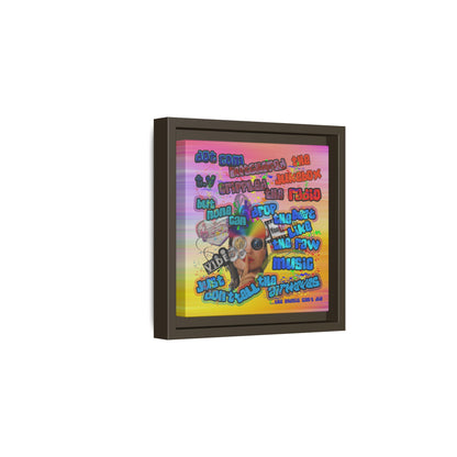 drop the beat - framed canvas art (color blur)