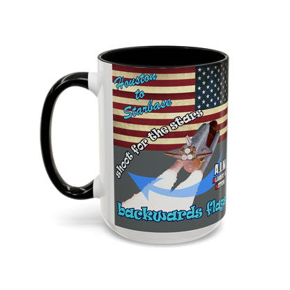 shoot for the stars - Accent Mug (dark grey)