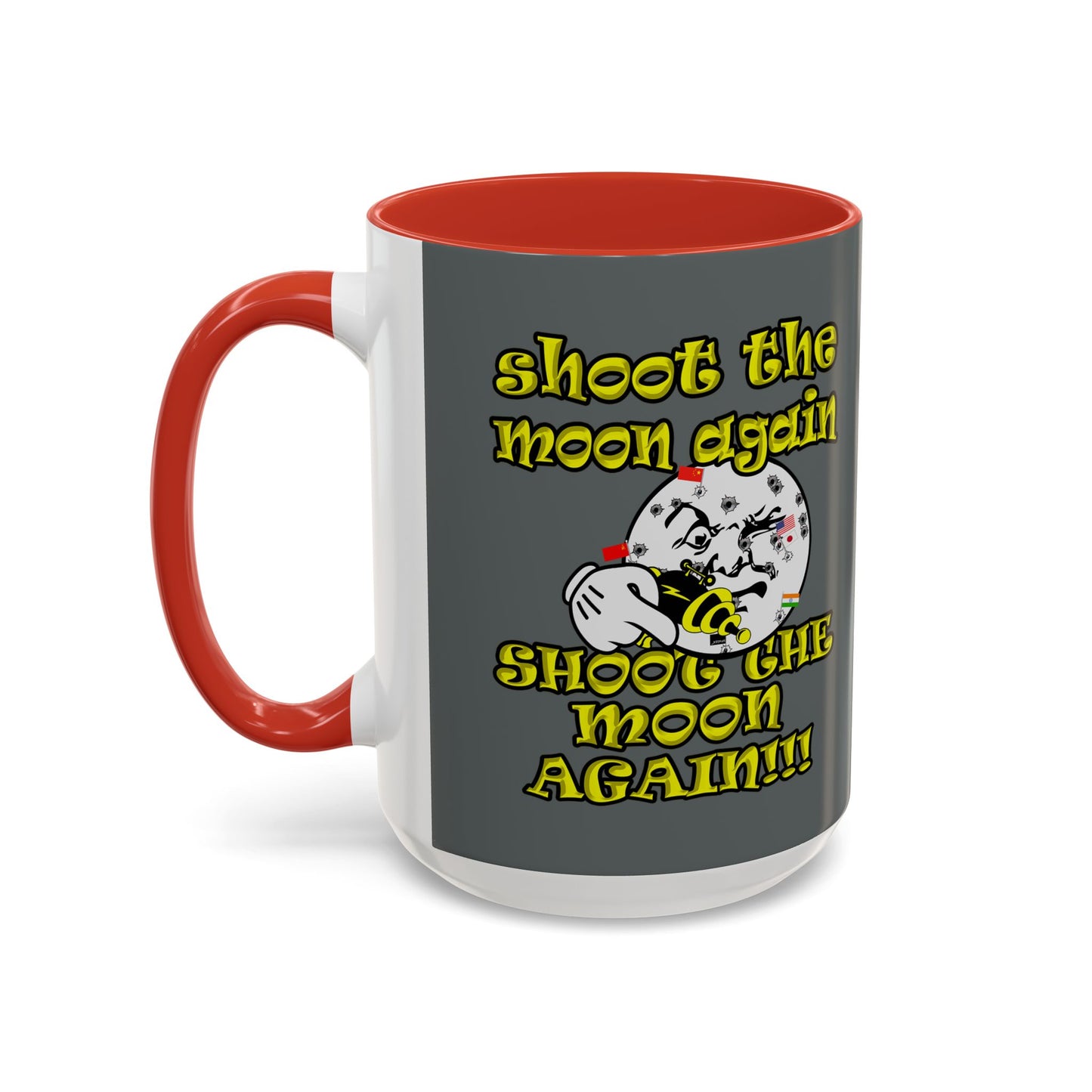 shoot the moon again - Accent Mug (dark grey)