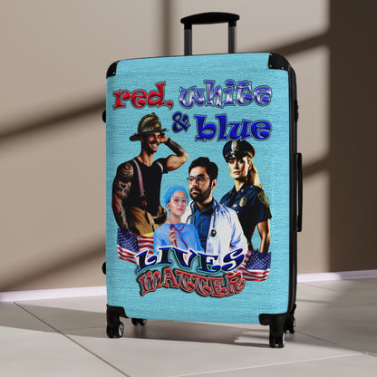rw&b lives matter - Suitcase (faded blue)