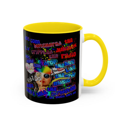 drop the beat - Accent Mug (black)