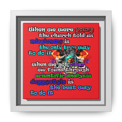 doggystyle - framed canvas art (red)