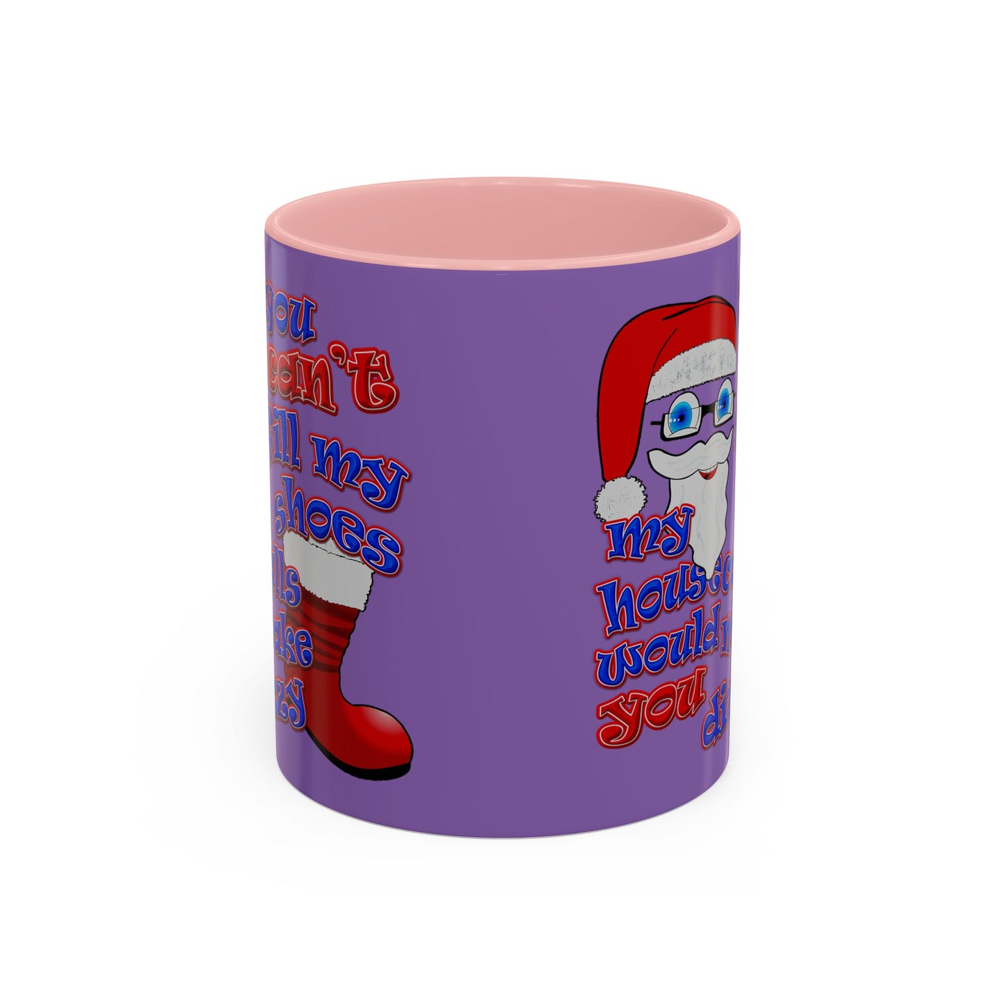 santa's shoes - Accent Mug (light purple)