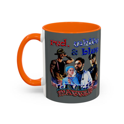 rw&b lives matter - Accent Mug (dark grey)