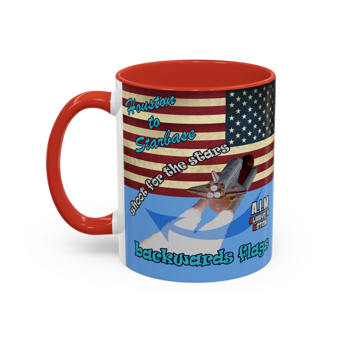 shoot for the stars - Accent Mug (light blue)