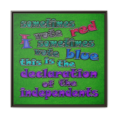 declaration of the independents - framed canvas art (green turf)