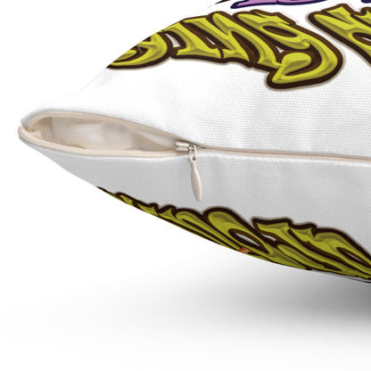 the bum's shit - Spun Polyester Square Pillow - (white)