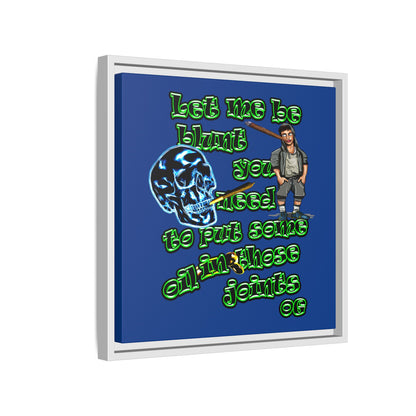 og - framed canvas art (dark blue)