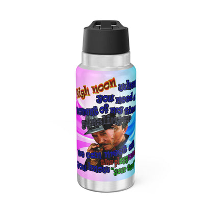 high noon - Gator Tumbler, 32oz  (light blue-pink wave)
