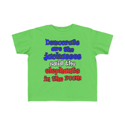 donkeys and elephants - Toddler's Fine Jersey Tee