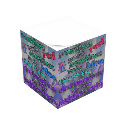 declaration of the independents - note cube (grey-pink wave)