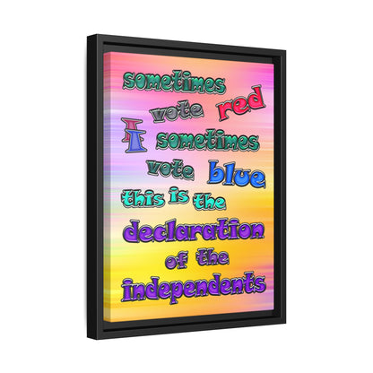 declaration of the independents - framed canvas art (color blur)