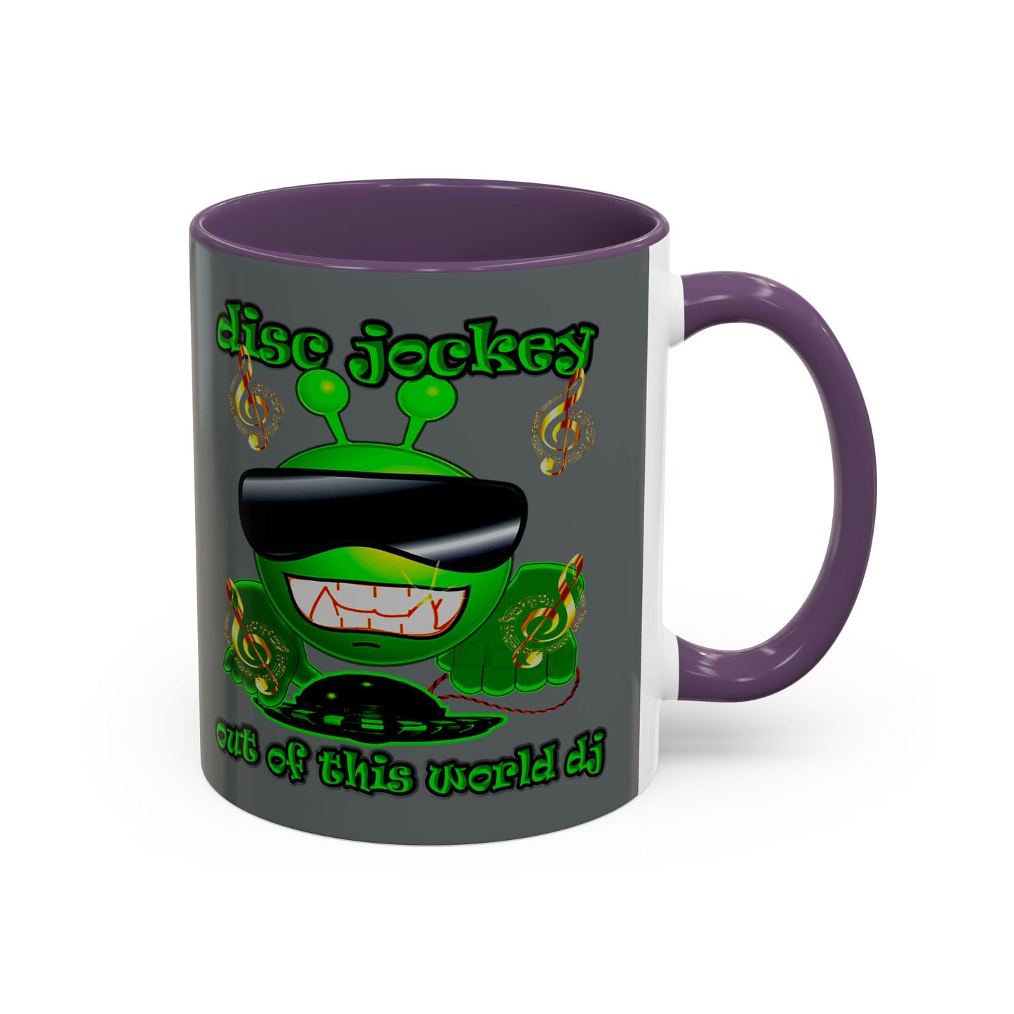 disc jockey - Accent Mug (dark grey)